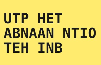Card with the banana card's letters shuffled within each word
